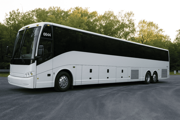 exterior of San Antonio Coach Bus Service coach bus