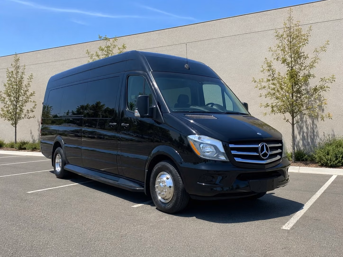 bridal party sprinter vans and minibuses for getting ready day transportation