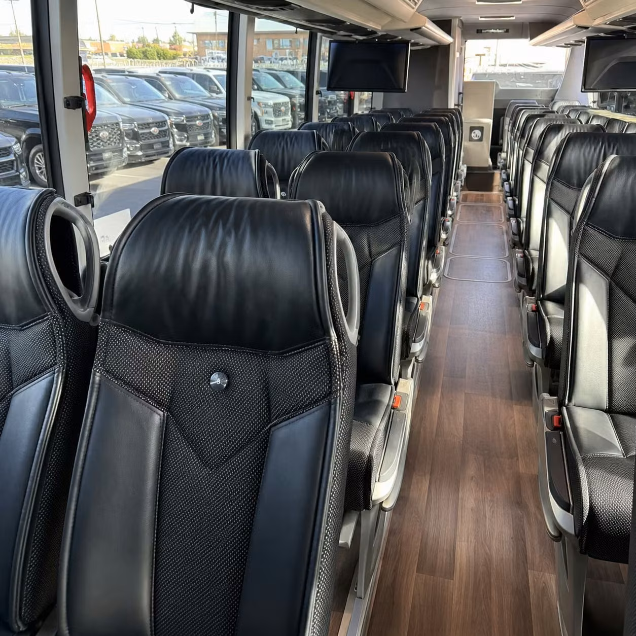 san antonio charter bus rental interior